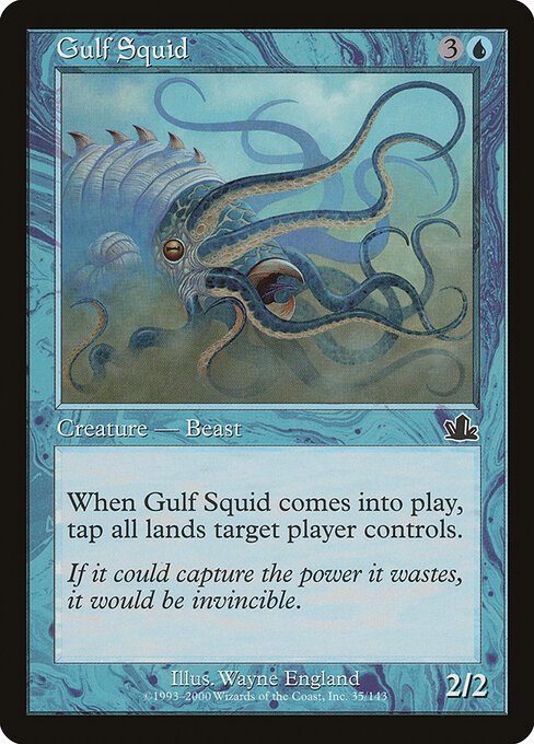 Gulf Squid card from PCY #35
