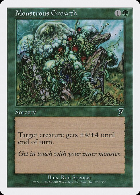 Monstrous Growth card from 7ED #258