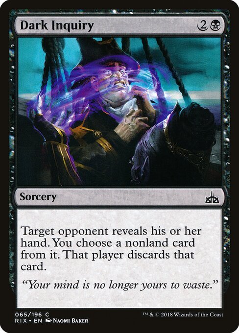 Dark Inquiry card from RIX #65