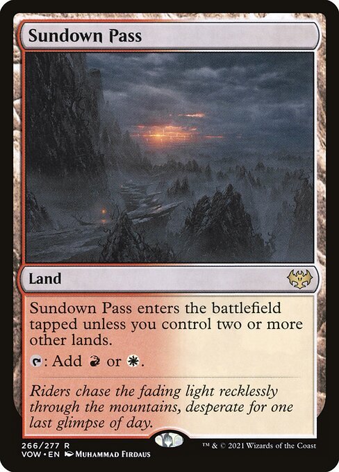Sundown Pass card from VOW #266