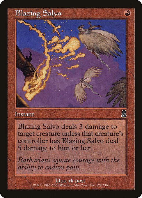 Blazing Salvo card from ODY #178
