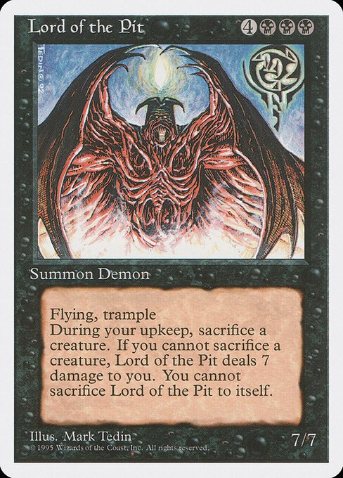 Lord of the Pit card from 4ED #28