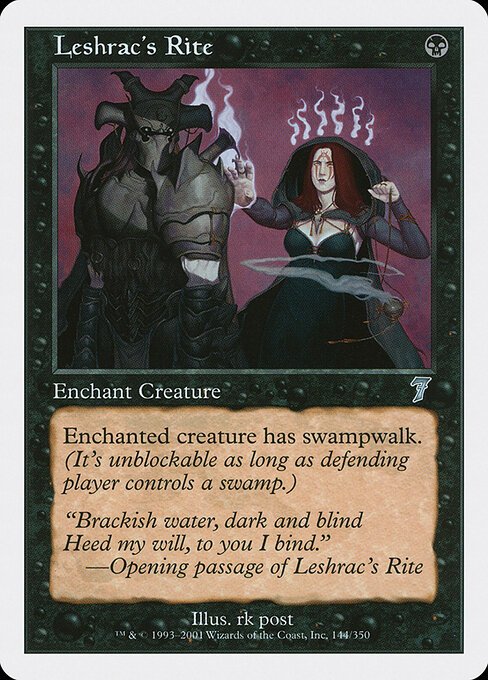 Leshrac's Rite card from 7ED #144