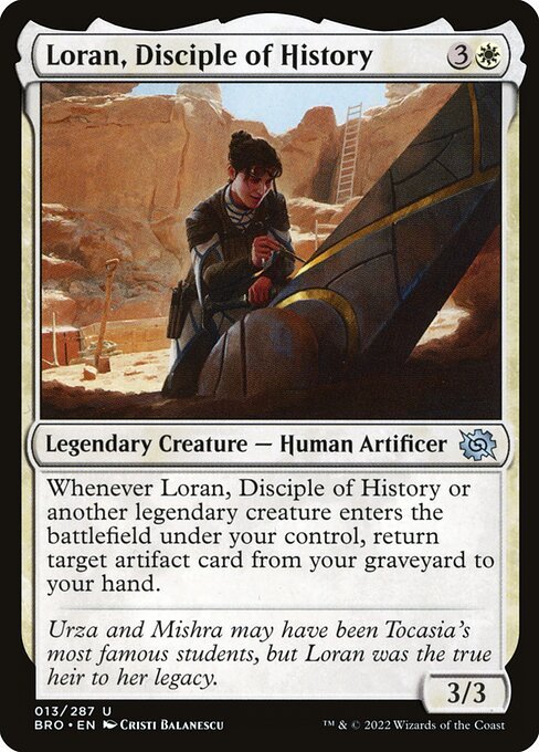 Loran, Disciple of History card from BRO #13