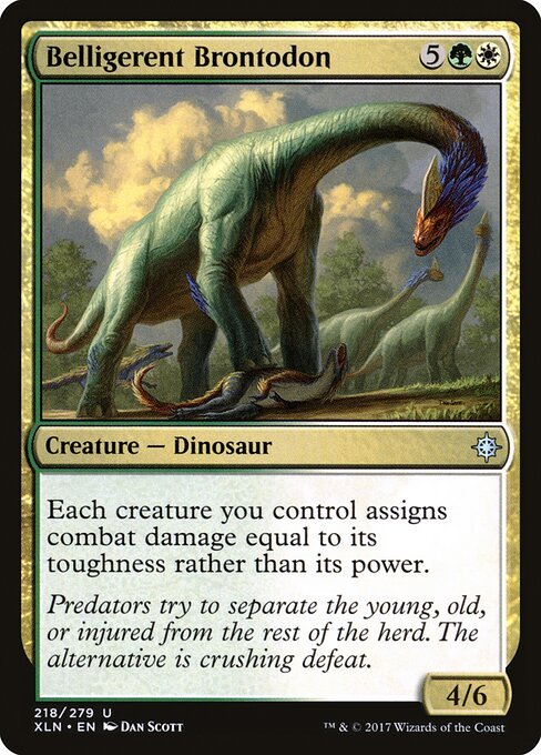 Belligerent Brontodon card from XLN #218