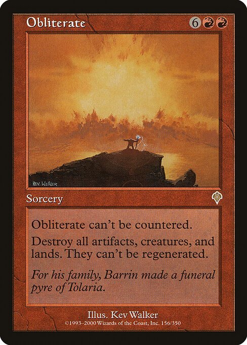 Obliterate card from INV #156
