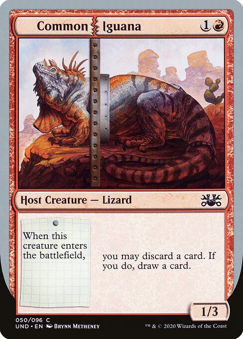 Common Iguana card from UND #50