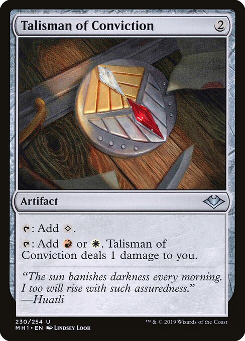 Talisman of Conviction card from MH1 #230
