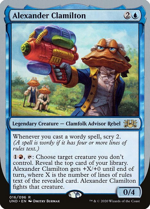Alexander Clamilton card from UND #16