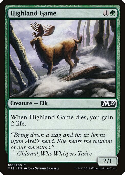 Highland Game card from M19 #188