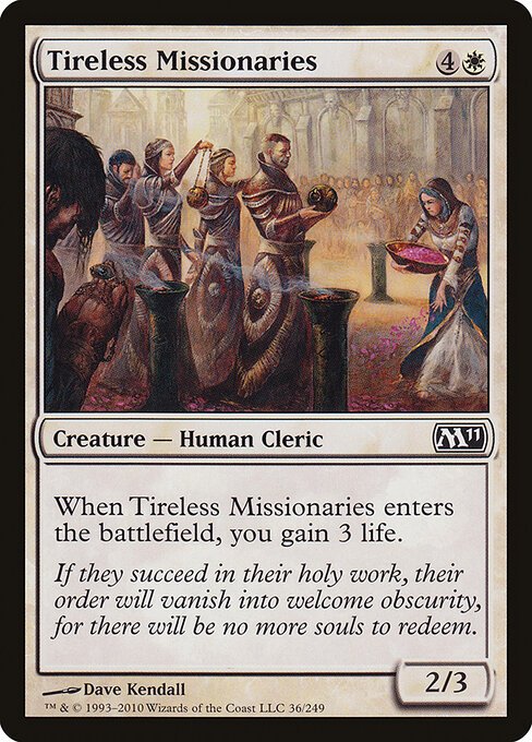 Tireless Missionaries card from M11 #36