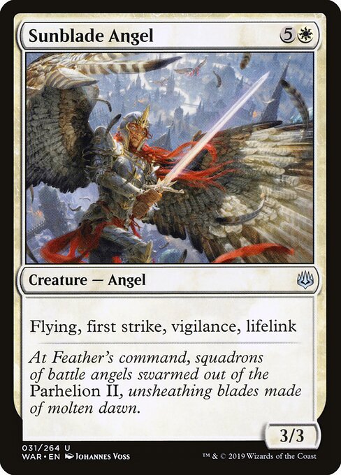 Sunblade Angel card from WAR #31