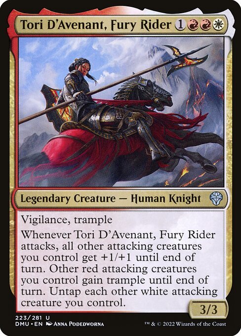 Tori D'Avenant, Fury Rider card from DMU #223