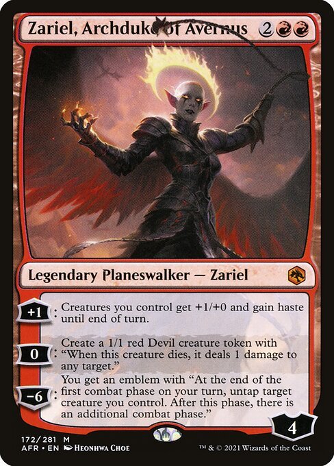 Zariel, Archduke of Avernus card from AFR #172
