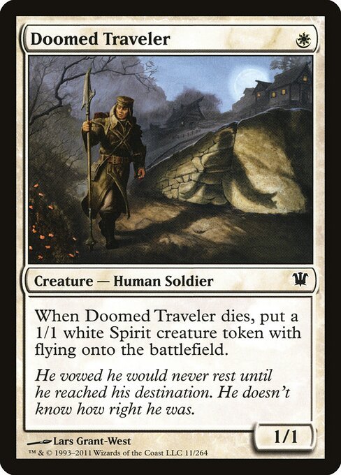 Doomed Traveler card from ISD #11
