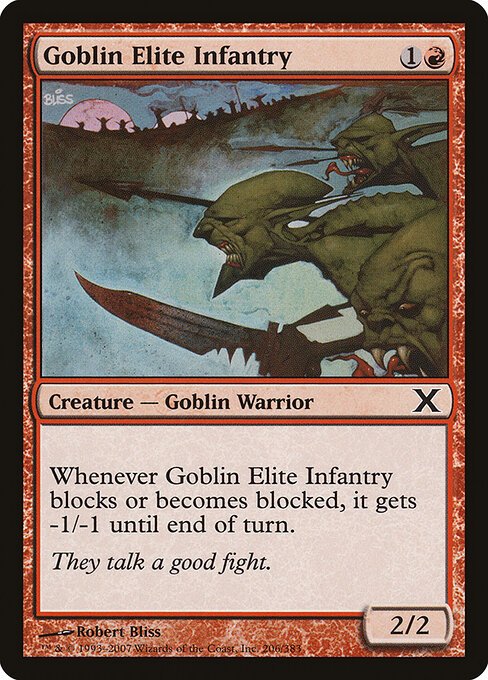 Goblin Elite Infantry card from 10E #206