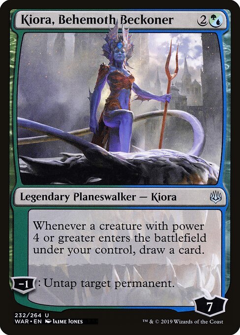 Kiora, Behemoth Beckoner card from WAR #232