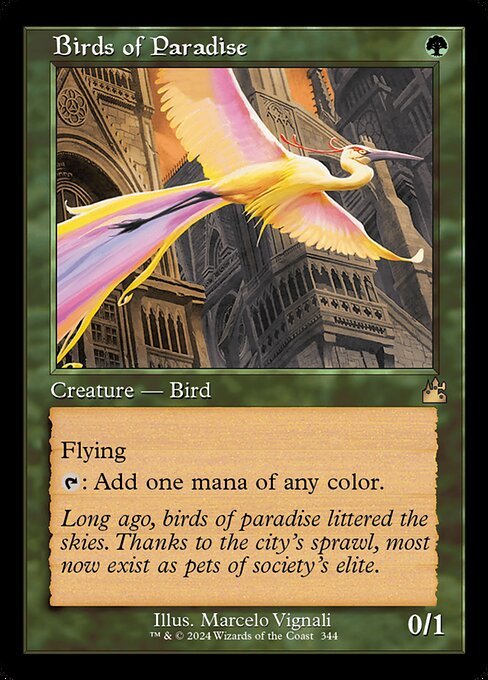 Birds of Paradise card from RVR #344