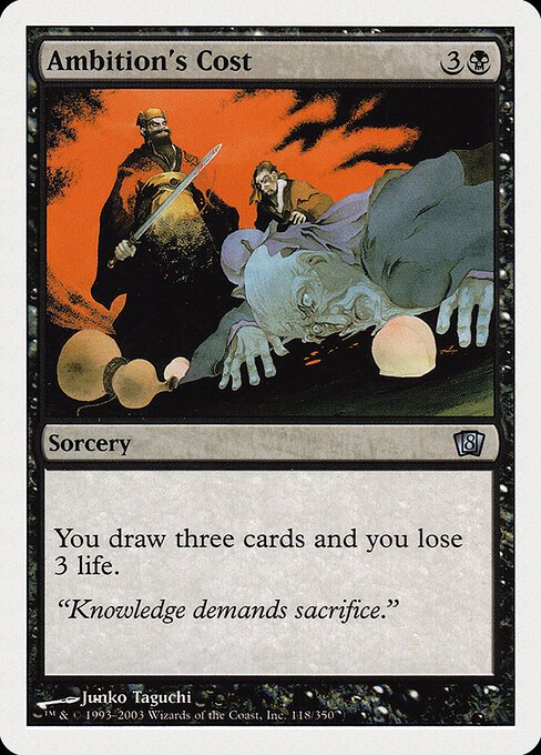 Ambition's Cost card from 8ED #118