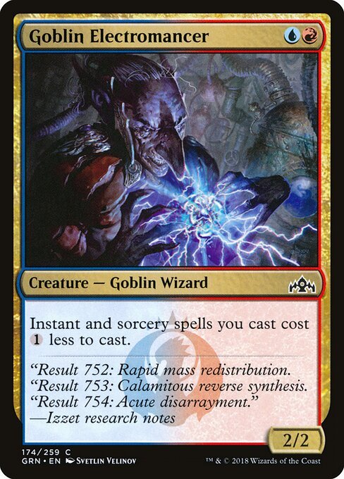 Goblin Electromancer card from GRN #174