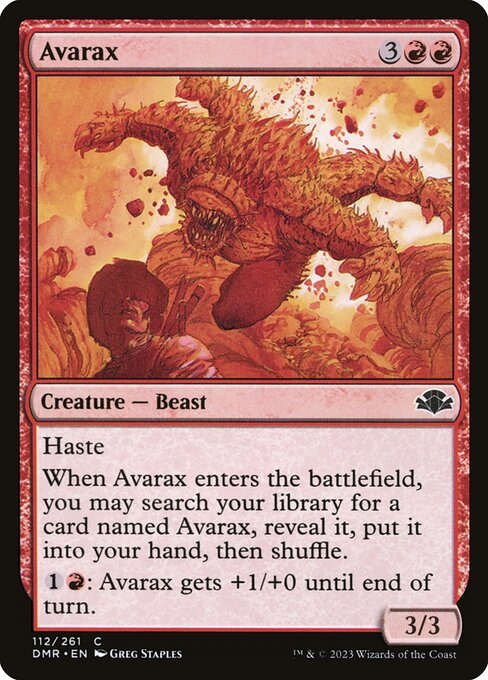 Avarax card from DMR #112