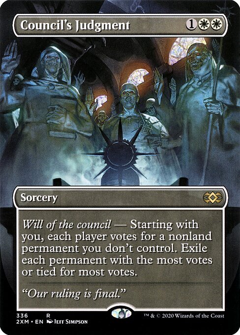 Council's Judgment card from 2XM #336