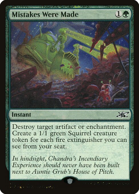 Mistakes Were Made card from UNF #433