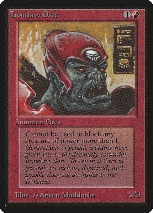 Ironclaw Orcs card from LEB #product-8796