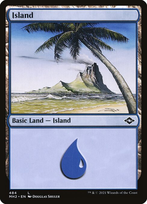 Island (484) (Foil Etched) card from MH2 #484