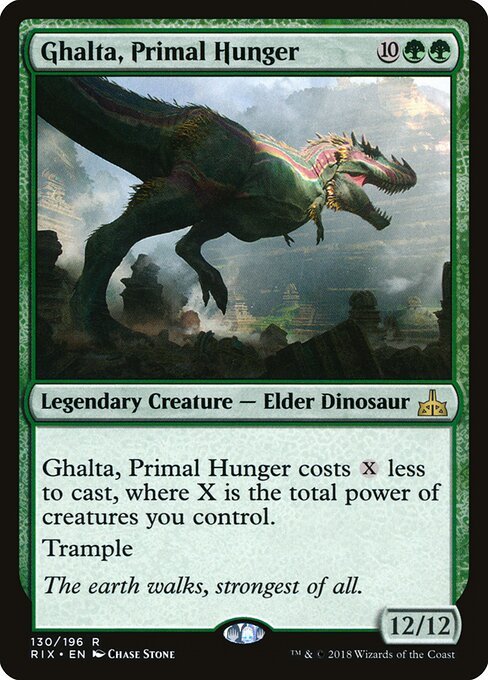 Ghalta, Primal Hunger card from RIX #130