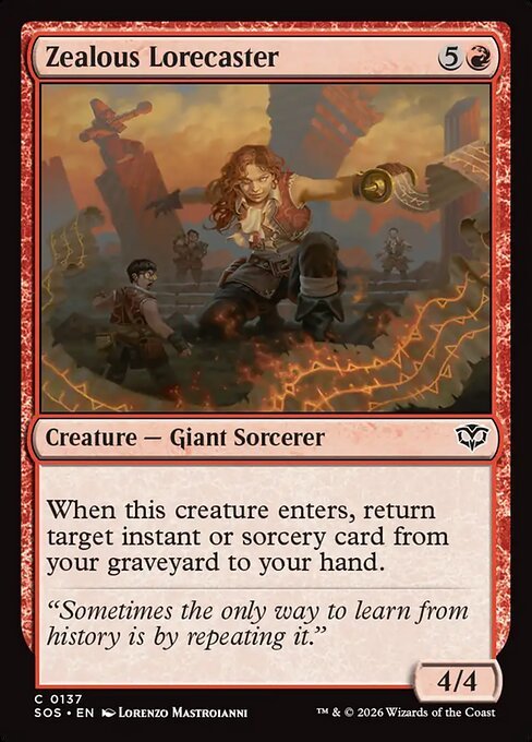 Zealous Lorecaster card from SOS #137