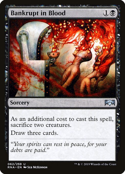 Bankrupt in Blood card from RNA #62