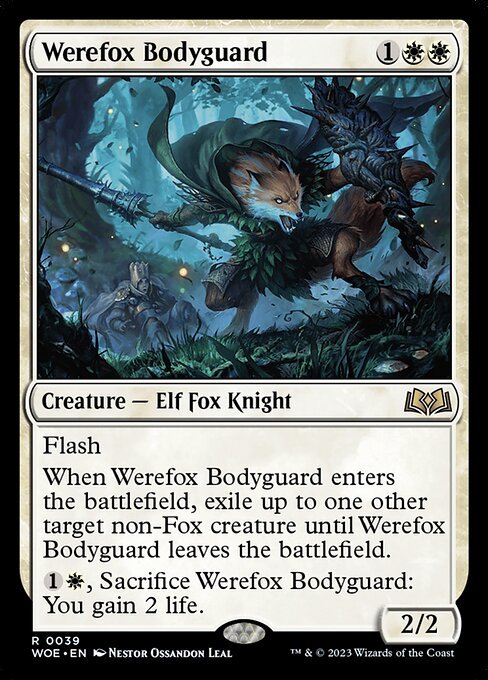 Werefox Bodyguard card from WOE #39