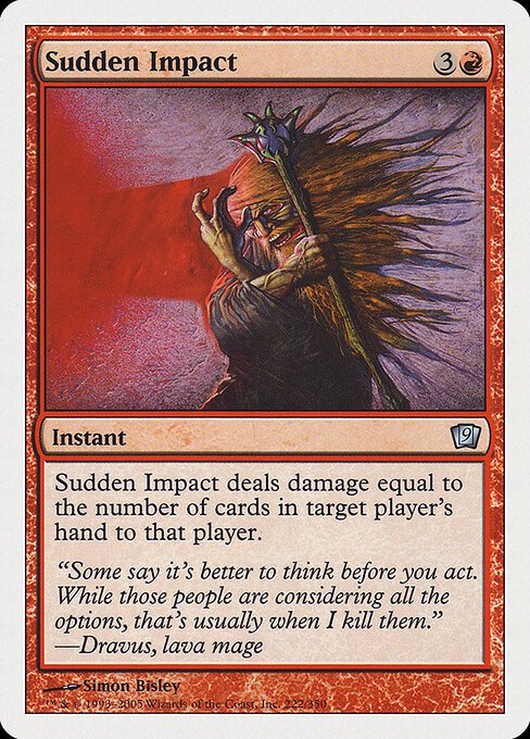 Sudden Impact card from 9ED #222