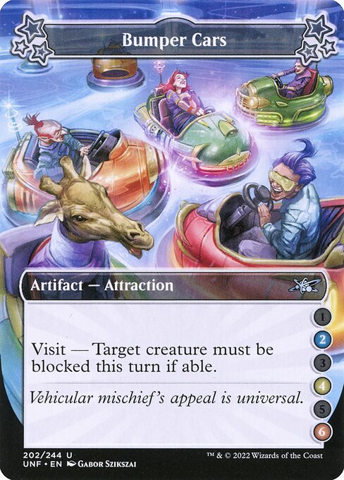 Bumper Cars card from UNF #202