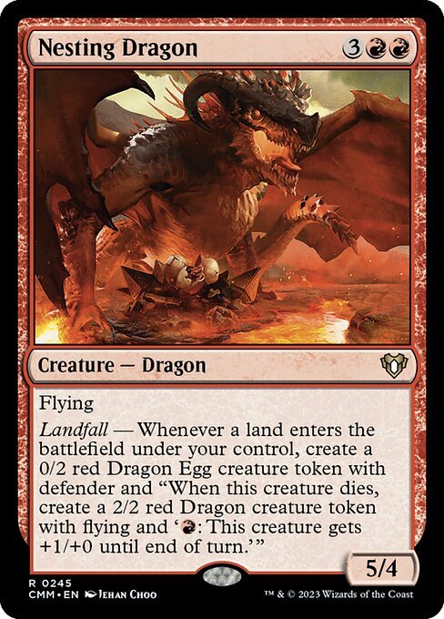 Nesting Dragon card from CMM #245
