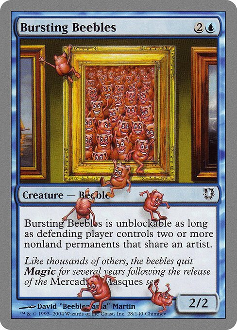 Bursting Beebles card from UNH #28