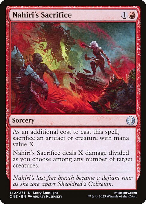 Nahiri's Sacrifice card from ONE #142