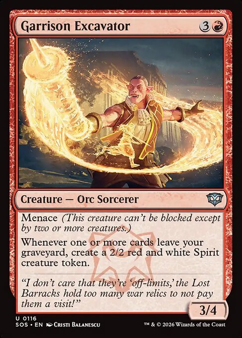 Garrison Excavator card from SOS #116