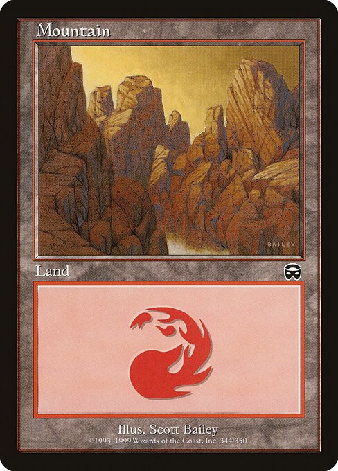 Mountain (344) card from MMQ #344