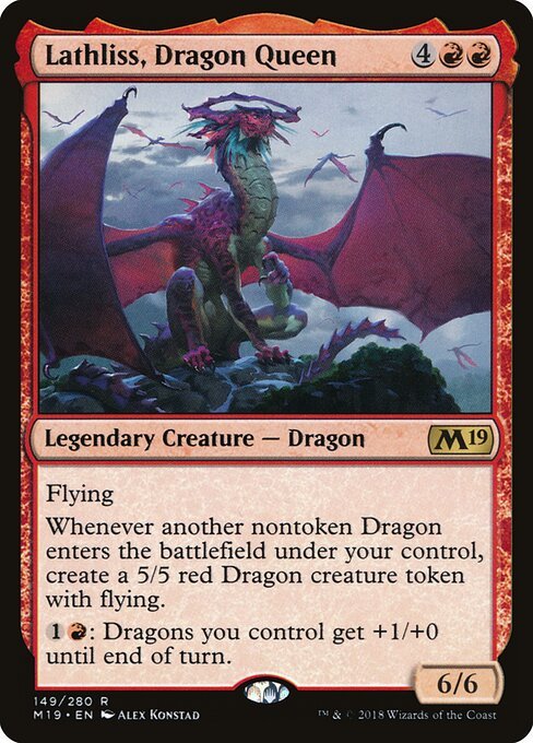 Lathliss, Dragon Queen card from M19 #149