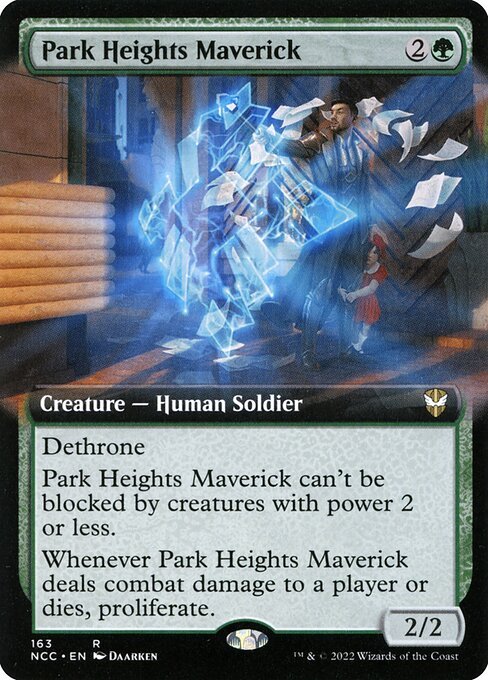 Park Heights Maverick card from NCC #163
