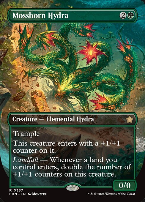 Mossborn Hydra card from FDN #337