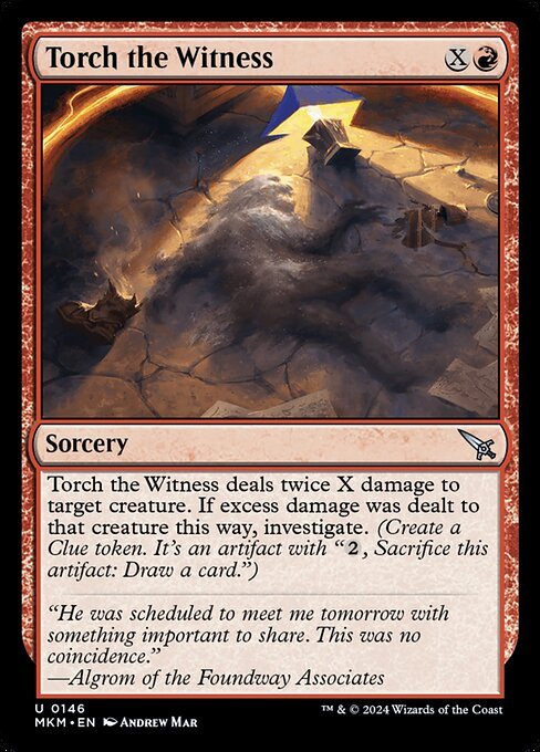 Torch the Witness card from MKM #146