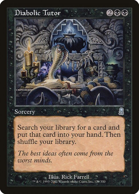 Diabolic Tutor card from ODY #129
