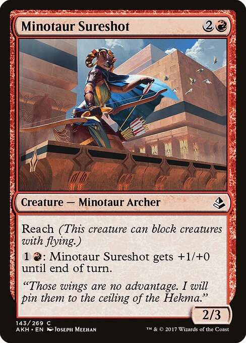 Minotaur Sureshot card from AKH #143
