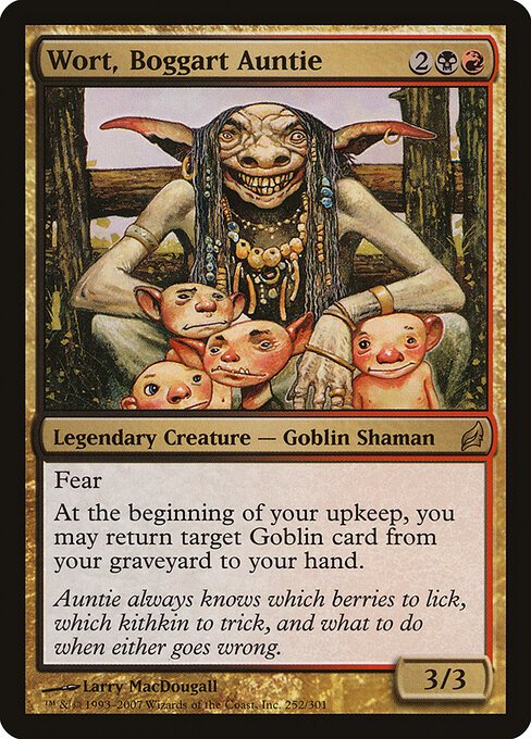 Wort, Boggart Auntie card from LRW #252