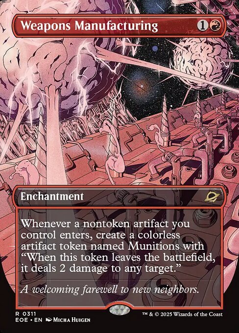 Weapons Manufacturing card from EOE #311