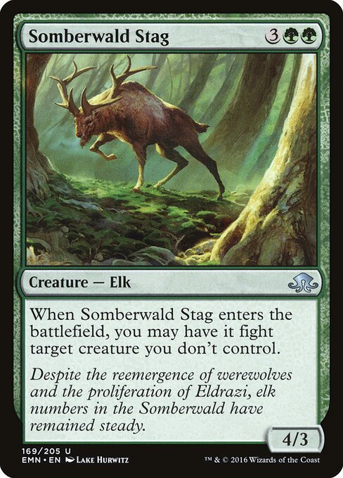 Somberwald Stag card from EMN #169