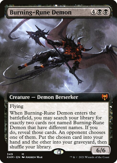 Burning-Rune Demon card from KHM #349